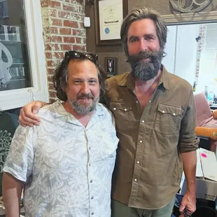 The theater owner with Tyler Ramsey.