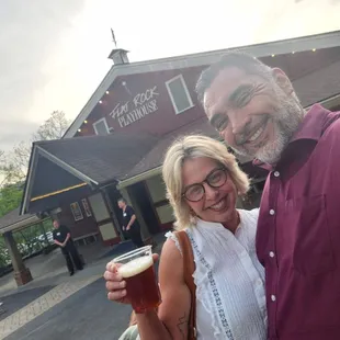 Outside the theater before the show!