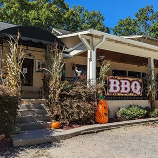 the front of the restaurant