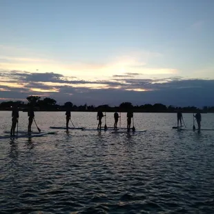 Dusk paddle with Flat Tide on Hefner