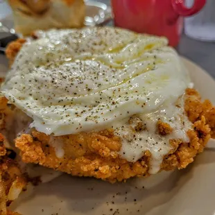 fried chicken with gravy