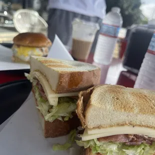 breakfast sandwich &amp; BLT