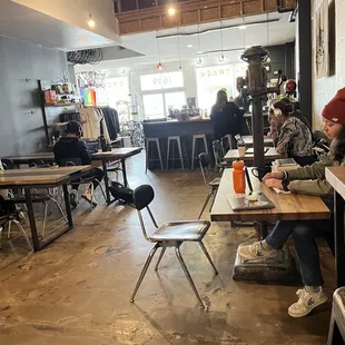 Industrial interior but still comfy