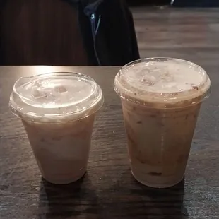 Left to right: Chai Latte and their seasonal Bad Santa