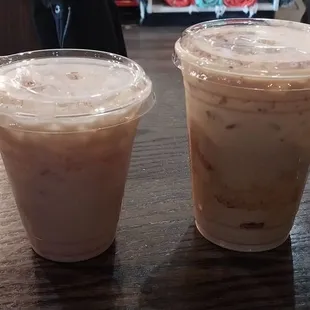 Left to right: Chai Latte and their seasonal Bad Santa