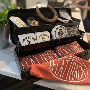 the contents of a suitcase