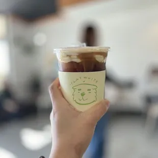 Iced Americano add cream
