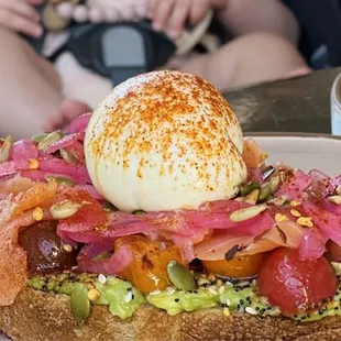 a close up of a plate of food