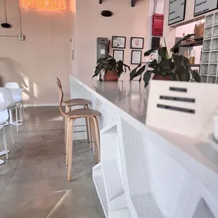 There were two seats at the bar