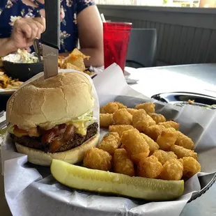 #12 Flatire Blowout  with tots and a pickle