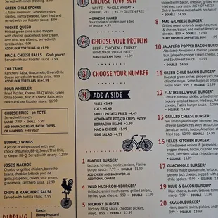 Appetizers and burgers