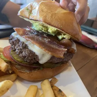 Avocado Bacon Cheeseburger
