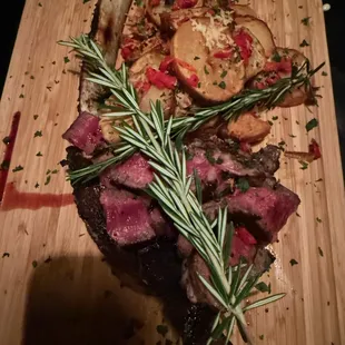 40 oz Ribeye and russet potatoes