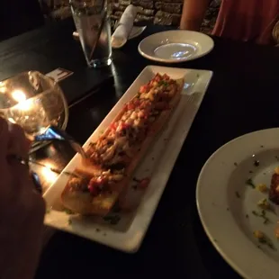 Bruschetta with shrimp