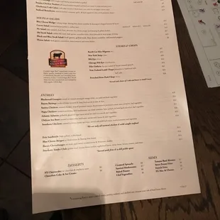 2018 menu