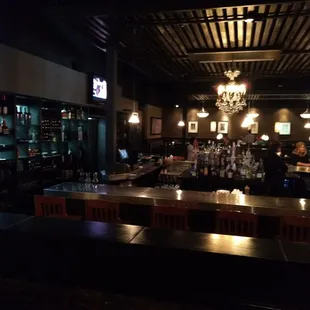 Fully stocked bar. Good wine selection.