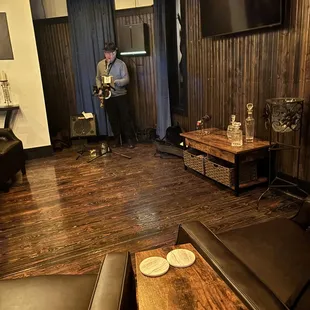Live music in the upstairs area