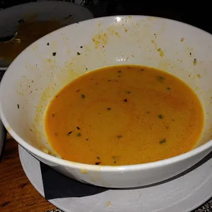 The tasty broth under the mussels... Or at least what was left of it