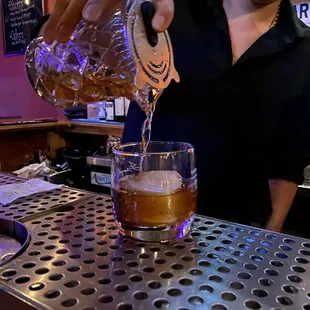 Wes making martini on the rocks