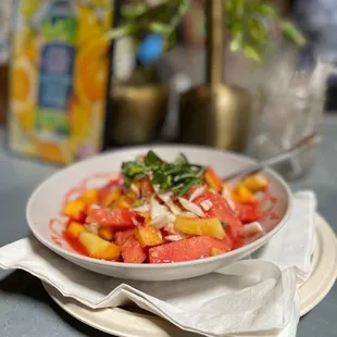 a bowl of fruit salad