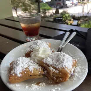 Blueberry stuffed beignets