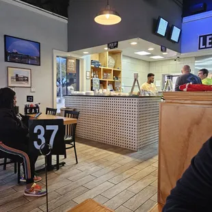 people sitting at tables