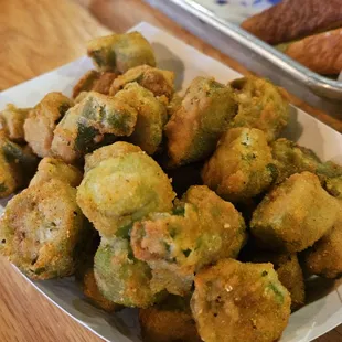 Fried okra! Delicious!