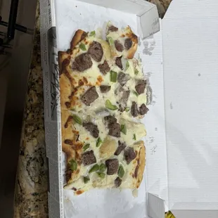 Philly cheese steak pizza is delicious !!!!!!