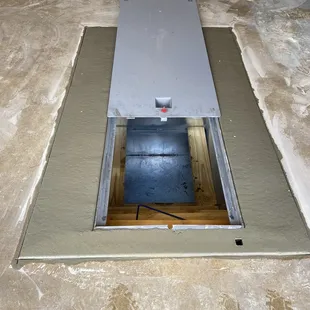 a floor with a hole in it