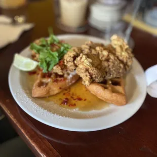 Chicken and waffles