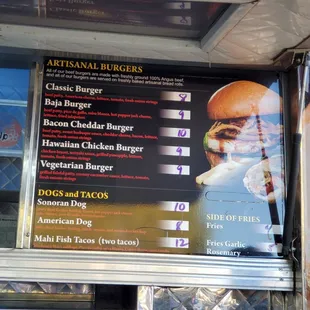 Menu for Sunset Park'd 11/2/19