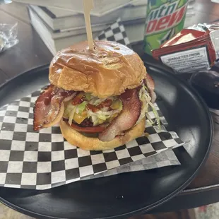 BBQ Bacon, jalapeño burger. Fantastic!