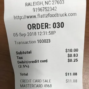 Note - you&apos;ll be charged 2.5% when using a debit or credit card. This was not communicated to me when I ordered so be aware.