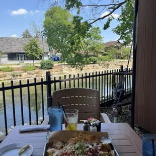 Nachos &amp; the view from the Flatwater porch!