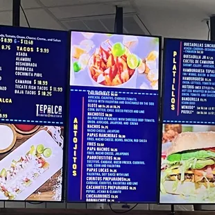 menus and prices