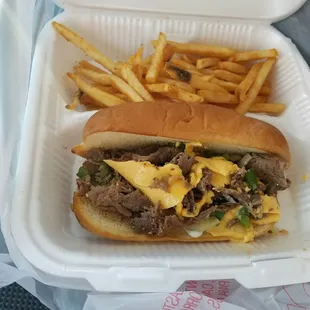 $6 Philly comes with fries