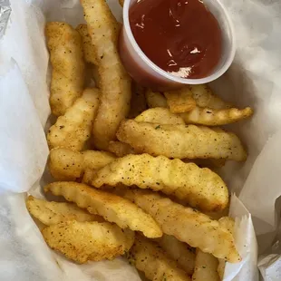 Crispy fries.