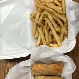 Buffalo chicken egg rolls