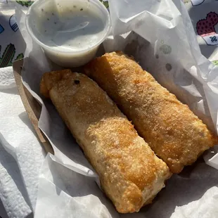 Buffalo chicken egg roll