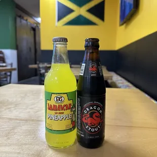 Pineapple juice &amp; Jamaican beer were both good!