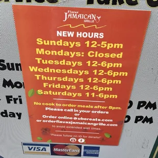 Restaurant hours
