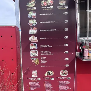 Current menu.