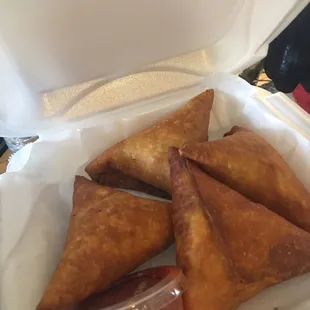 Samosa $1.50 each. Best I've had in the Twin Cities so far. HIGHLY RECOMMEND.