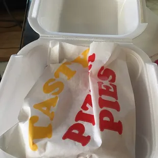 Pizza puff $2.39. Outside is so crispy and it's full of pepperoni pizza like Totinos pizza rolls.