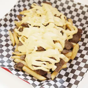 Gyro cheese fries