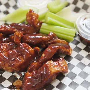 Honey BBQ boneless party wings