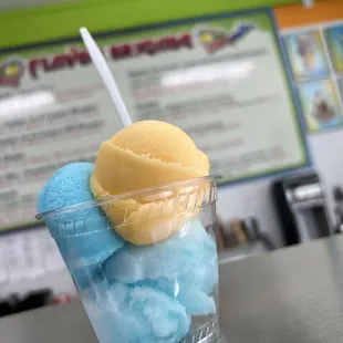 Italian Ice Cotton Candy, Sour Blue Raspberry &amp; Mango