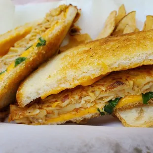 Crab Mac and Cheese Grilled Cheese Sandwich. $14. So freakin good.