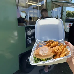 Burger And fries