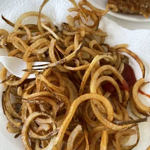 Curly potatoes- a house specialty
